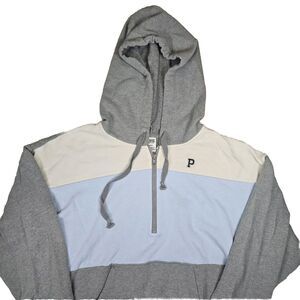 Victoria's Secret Gray and Light Blue Hoodie